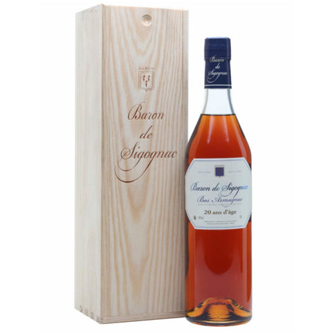 Baron de Sigognac Armagnac 20 year old (In wooden box set)