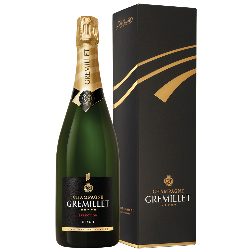 Champagne Gremillet Selection Brut with individual gift box