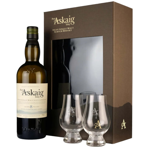 Port Askaig 8 Year Old Single Malt Whisky & Glass Set