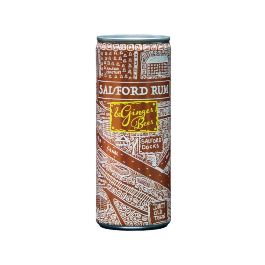 Salford Spiced Rum & Ginger Cans